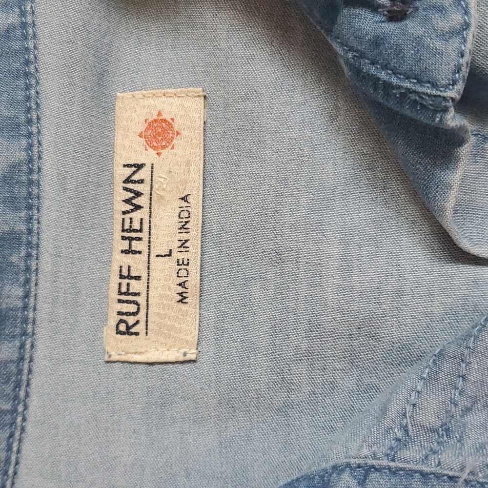 Ruff Hewn Denim look embroidered shirt - Picture 2 of 5